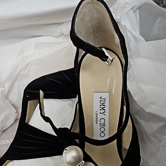 Jimmy Choo Aura 95 Suede Sandals 40.5 - Picture 12 of 12